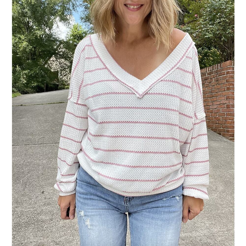 Pink Striped Top